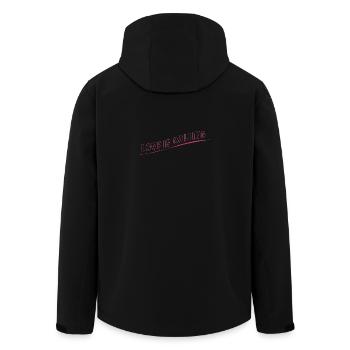 Love is Calling - Men’s Recycled Softshell Jacket by Stanley/Stella - black - Back - AI Model Male 185 light (185cm)