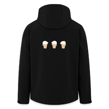 Glace Chat Bébé Glace - Veste softshell homme en polyester recyclé Stanley/Stella - noir - Dos - AI Model Male 185 light (185cm)