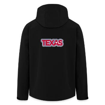 Texas Pride Distressed Typography Logo - Men’s Recycled Softshell Jacket by Stanley/Stella - black - Back - AI Model Male 185 light (185cm)