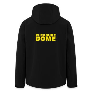 PLEASURE DOME - Recycelte Männer Softshell-Jacke von Stanley/Stella - Schwarz - Hinten - AI Model Male 185 light (185cm)