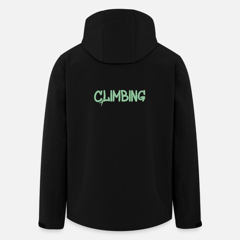 Grimpe Graffiti : Logo d’escalade - Veste softshell homme en polyester recyclé Stanley/Stella - noir