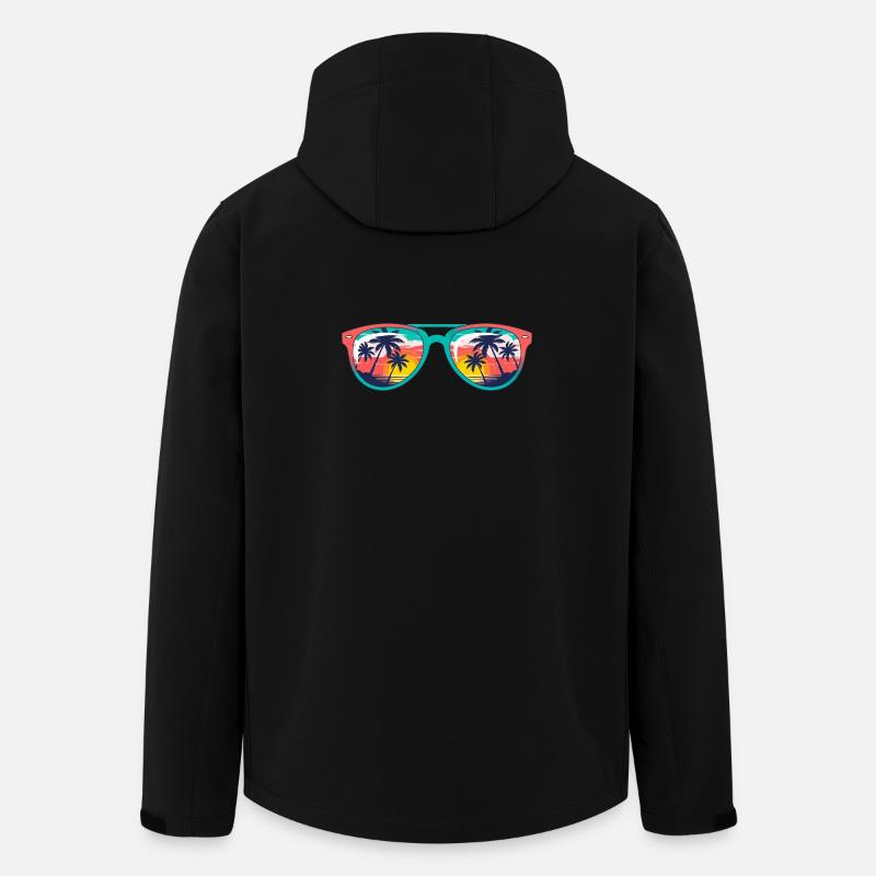 Lunettes de soleil Sunset Palms - Veste softshell homme en polyester recyclé Stanley/Stella - noir