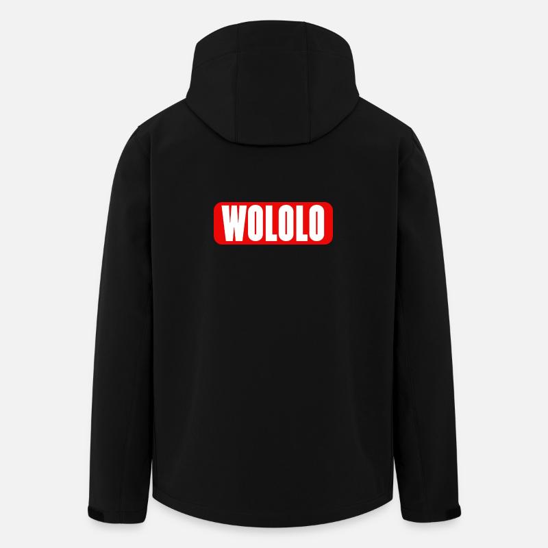Wololo - 1a - Mobii_3 Edition - Red&White - Men’s Recycled Softshell Jacket by Stanley/Stella - black