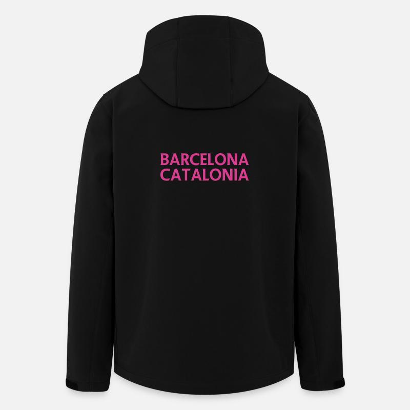 Barcelona – Katalonien Lyrisches Design - Recycelte Männer Softshell-Jacke von Stanley/Stella - Schwarz