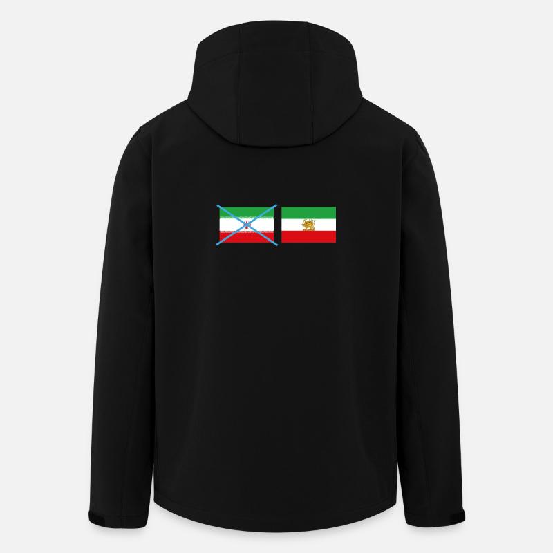 Zerschlagene Iran-Flaggen - Recycelte Männer Softshell-Jacke von Stanley/Stella - Schwarz