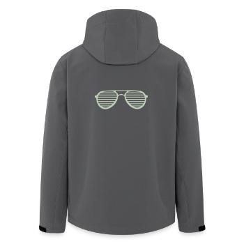 Retro Stripe Sunglasses - Men’s Recycled Softshell Jacket by Stanley/Stella - black - Back - AI Model Male 185 light (185cm)