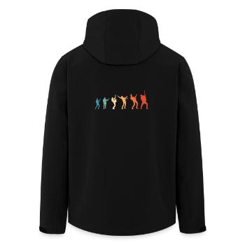 Evolution Rockmusik Rock Gitarrist - Recycelte Männer Softshell-Jacke von Stanley/Stella - Schwarz - Hinten - AI Model Male 185 light (185cm)