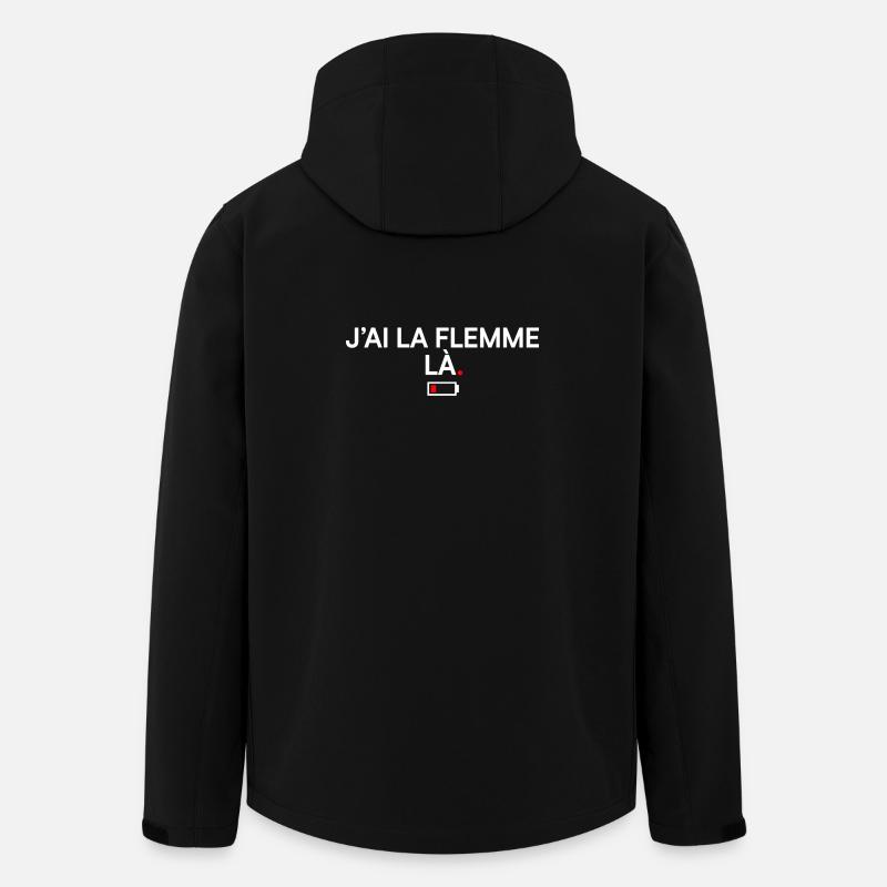 I'M LAZY HERE | Funny humour - Men’s Recycled Softshell Jacket by Stanley/Stella - black