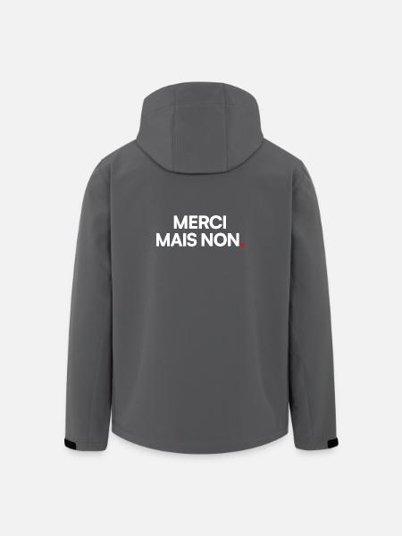 Merci mais non - Veste softshell homme en polyester recyclé Stanley/Stella - noir