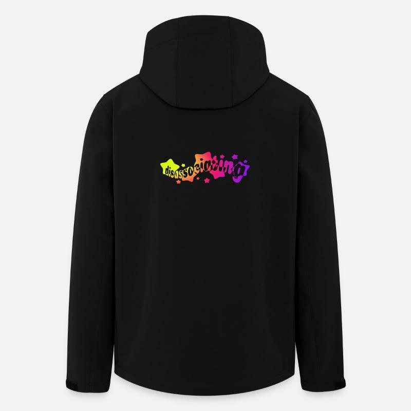 Dissoziation in Regenbogensternen (Farbverlauf) - Recycelte Männer Softshell-Jacke von Stanley/Stella - Schwarz