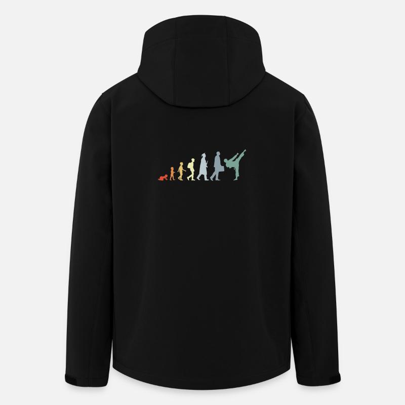 Retro Karateka Evolution - Men’s Recycled Softshell Jacket by Stanley/Stella - black