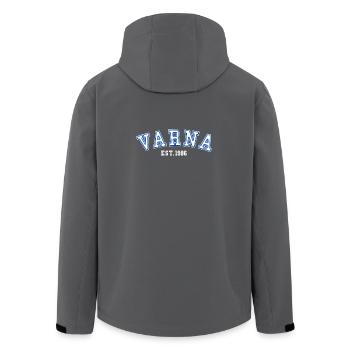 Varna Fondée en 1986 - Veste softshell homme en polyester recyclé Stanley/Stella - charbon - Dos - AI Model Male 185 light (185cm)