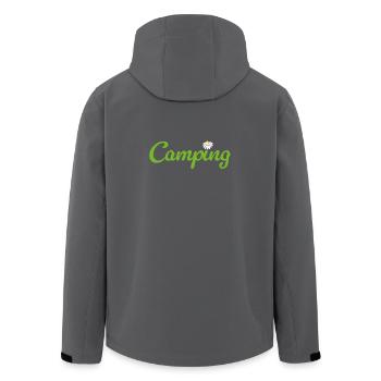 Camping Blume Camper Quotes Hobby Sommer Van Life - Recycelte Männer Softshell-Jacke von Stanley/Stella - Anthrazit - Hinten - AI Model Male 185 light (185cm)