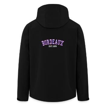 Bordeaux Est. 1976 - Men’s Recycled Softshell Jacket by Stanley/Stella - black - Back - AI Model Male 185 light (185cm)