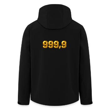Fine gold 999.9 - Men’s Recycled Softshell Jacket by Stanley/Stella - black - Back - AI Model Male 185 light (185cm)