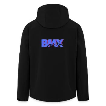 BMX Dirt-Jump Shirt for Kids & Bikers - Men’s Recycled Softshell Jacket by Stanley/Stella - black - Back - AI Model Male 185 light (185cm)