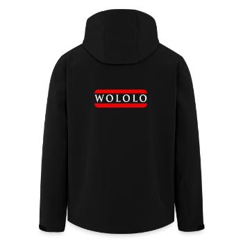 Wololo - 2a - Mobii_3 Edition - white - Men’s Recycled Softshell Jacket by Stanley/Stella - black - Back - AI Model Male 185 light (185cm)