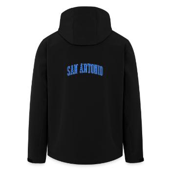 San Antonio Texas - Men’s Recycled Softshell Jacket by Stanley/Stella - black - Back - AI Model Male 185 light (185cm)