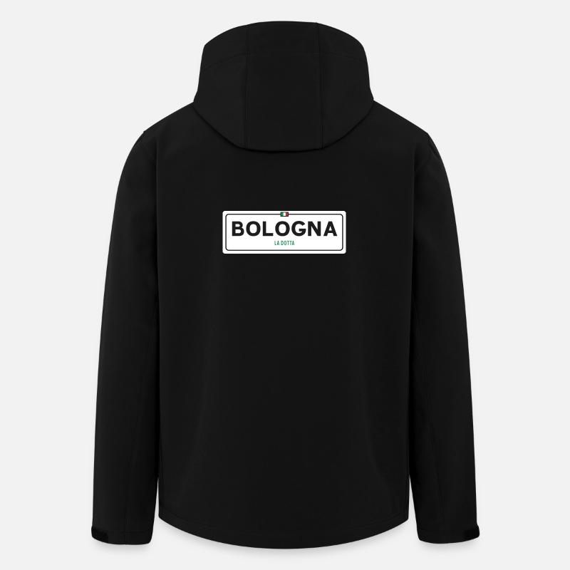 Panneau toponymique de Bologne - Veste softshell homme en polyester recyclé Stanley/Stella - noir