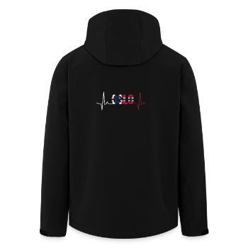 Oslo Herzschlag - Recycelte Männer Softshell-Jacke von Stanley/Stella - Schwarz - Hinten - AI Model Male 185 light (185cm)