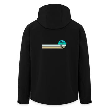 Horizon de la plage - Veste softshell homme en polyester recyclé Stanley/Stella - noir - Dos - AI Model Male 185 light (185cm)