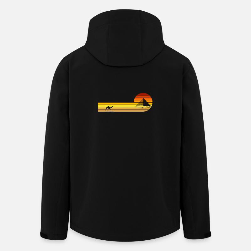 Coucher de soleil en Égypte - Veste softshell homme en polyester recyclé Stanley/Stella - noir