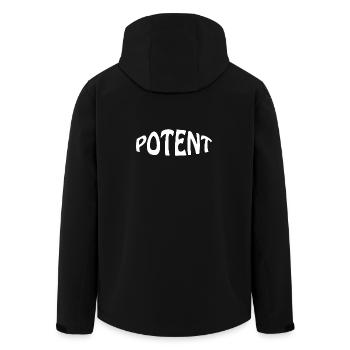POTENT - Recycelte Männer Softshell-Jacke von Stanley/Stella - Schwarz - Hinten - AI Model Male 185 light (185cm)