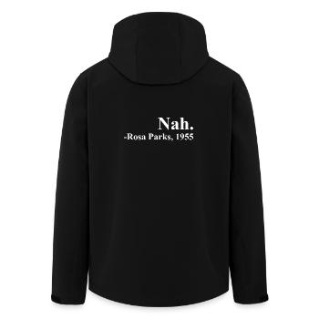 Vintage Rosa Parks 1955 Memorial T-Shirt - Men’s Recycled Softshell Jacket by Stanley/Stella - black - Back - AI Model Male 185 light (185cm)