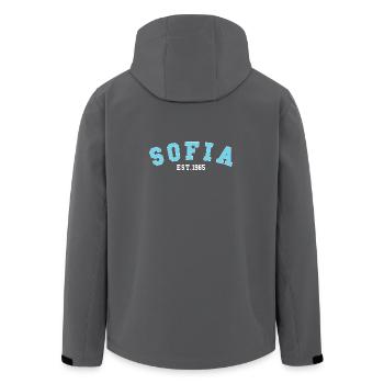 Sofia_Est_1965 - Recycelte Männer Softshell-Jacke von Stanley/Stella - Anthrazit - Hinten - AI Model Male 185 light (185cm)
