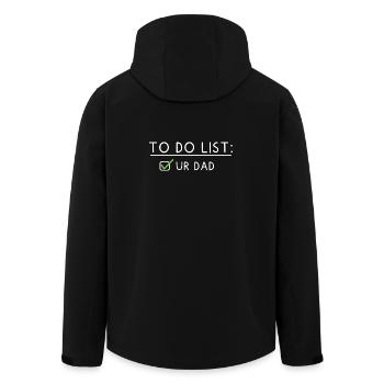 To Do List: Ur Dad - Recycelte Männer Softshell-Jacke von Stanley/Stella - Schwarz - Hinten - AI Model Male 185 light (185cm)