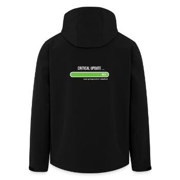 Wichtiges Update Neue Perspektive installiert - Recycelte Männer Softshell-Jacke von Stanley/Stella - Schwarz - Hinten - AI Model Male 185 light (185cm)