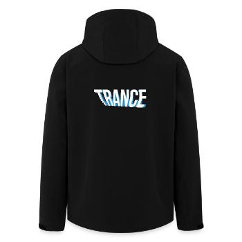 Conception de logo de musique trance. - Veste softshell homme en polyester recyclé Stanley/Stella - noir - Dos - AI Model Male 185 light (185cm)
