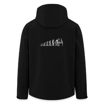 Humour du Bureau du développement humain - Veste softshell homme en polyester recyclé Stanley/Stella - noir - Dos - AI Model Male 185 light (185cm)