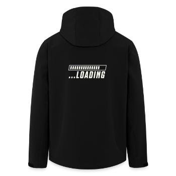 Ladebalken Loading Fortschritt - Recycelte Männer Softshell-Jacke von Stanley/Stella - Schwarz - Hinten - AI Model Male 185 light (185cm)