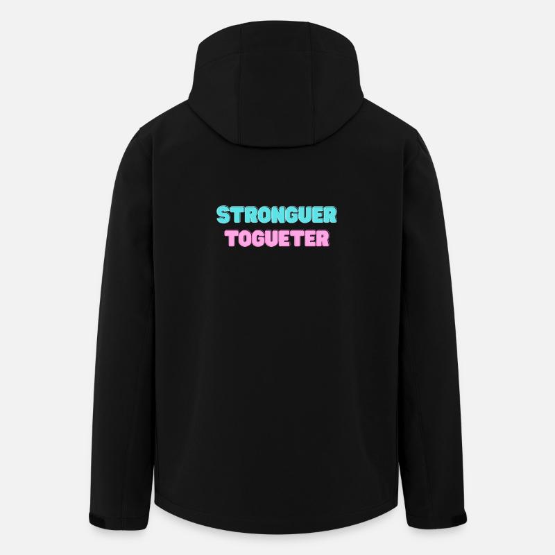 STRONGER_TOGUETER - Recycelte Männer Softshell-Jacke von Stanley/Stella - Schwarz