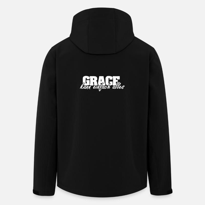 Saying Grace - Men’s Recycled Softshell Jacket by Stanley/Stella - black
