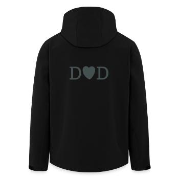 PAPA – L’amour du père - Veste softshell homme en polyester recyclé Stanley/Stella - noir - Dos - AI Model Male 185 light (185cm)