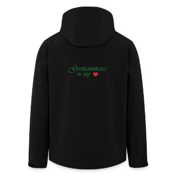 Grottammare in my Heart - Men’s Recycled Softshell Jacket by Stanley/Stella - black - Back - AI Model Male 185 light (185cm)