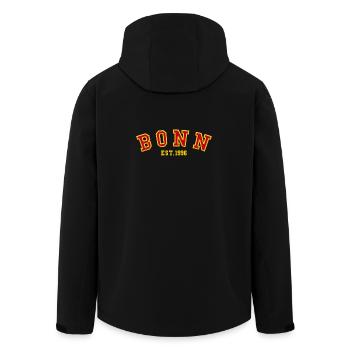 Bonn Fondé en 1996 - Veste softshell homme en polyester recyclé Stanley/Stella - noir - Dos - AI Model Male 185 light (185cm)