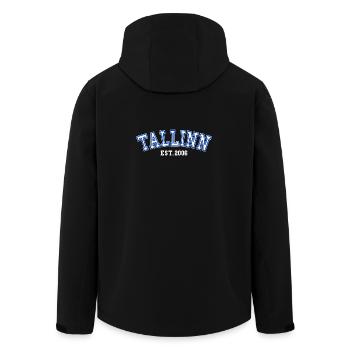 Tallinn Fondé en 2006 - Veste softshell homme en polyester recyclé Stanley/Stella - noir - Dos - AI Model Male 185 light (185cm)