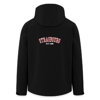 Strasbourg Est. 1986 - Men’s Recycled Softshell Jacket by Stanley/Stella - black - Back - AI Model Male 185 light (185cm)