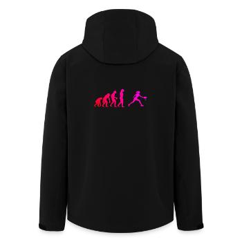 Pickleball trainer design for pickleball game fans - Men’s Recycled Softshell Jacket by Stanley/Stella - black - Back - AI Model Male 185 light (185cm)