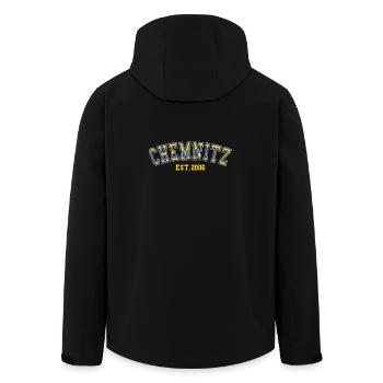 Chemnitz Fondée en 2006 - Veste softshell homme en polyester recyclé Stanley/Stella - noir - Dos - AI Model Male 185 light (185cm)