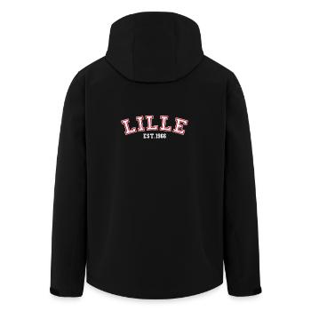 Lille Fondée en 1966 - Veste softshell homme en polyester recyclé Stanley/Stella - noir - Dos - AI Model Male 185 light (185cm)