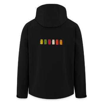 Gummibären - Recycelte Männer Softshell-Jacke von Stanley/Stella - Schwarz - Hinten - AI Model Male 185 light (185cm)