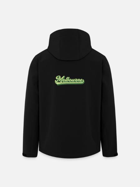 Melbourne Retro Schriftzug - Recycelte Männer Softshell-Jacke von Stanley/Stella - Schwarz