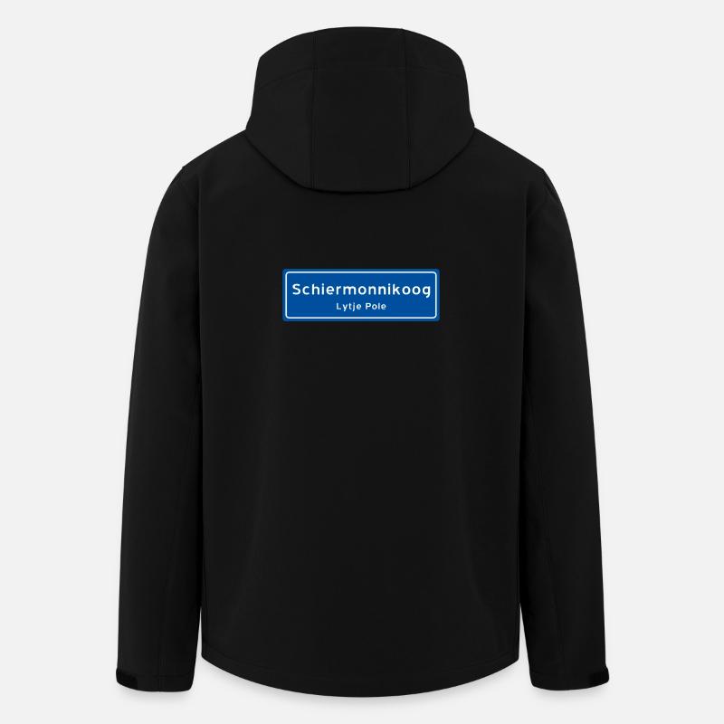 Schiermonnikoog place name sign - Men’s Recycled Softshell Jacket by Stanley/Stella - black
