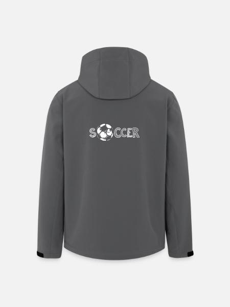 fotball fotball symbol ikon skisse font logo - Softshelljakke herre i resirkulert polyester Stanley/Stella - svart