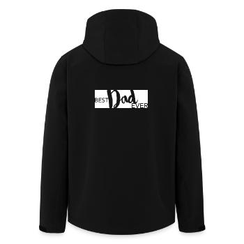 best dad ever vatertag papa geschenk daddy letter - Recycelte Männer Softshell-Jacke von Stanley/Stella - Schwarz - Hinten - AI Model Male 185 light (185cm)