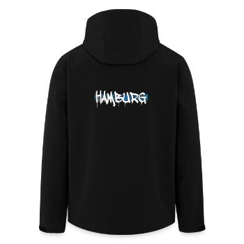 Hamburg - Recycelte Männer Softshell-Jacke von Stanley/Stella - Schwarz - Hinten - AI Model Male 185 light (185cm)